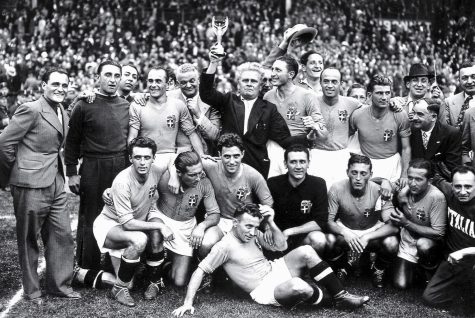 The victorious Italian team at the 1938 World Cup